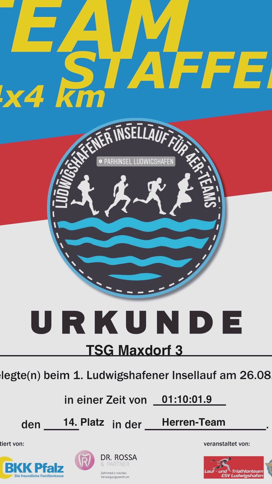 Urkunde Parkinsellauf
