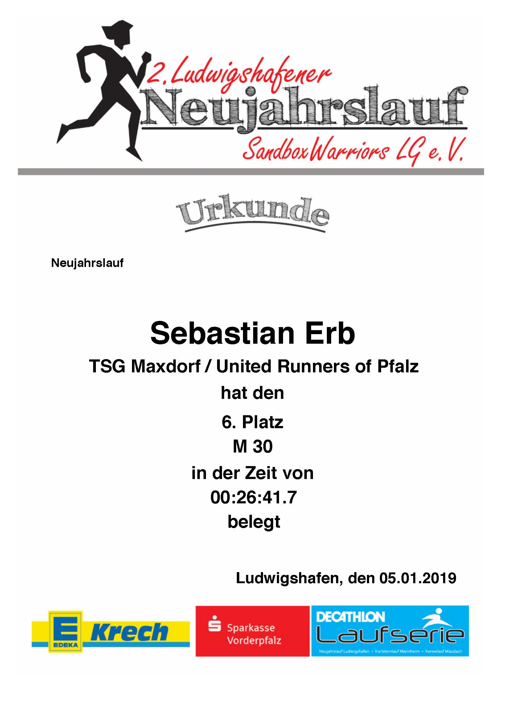 2. Ludwigshafener Neujahrslauf 2019